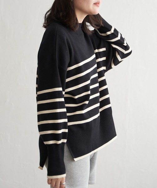 VENCE EXCHANGE ニット セーター サイドスリットニットプルオーバー