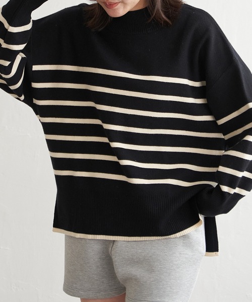 VENCE EXCHANGE ニット セーター サイドスリットニットプルオーバー