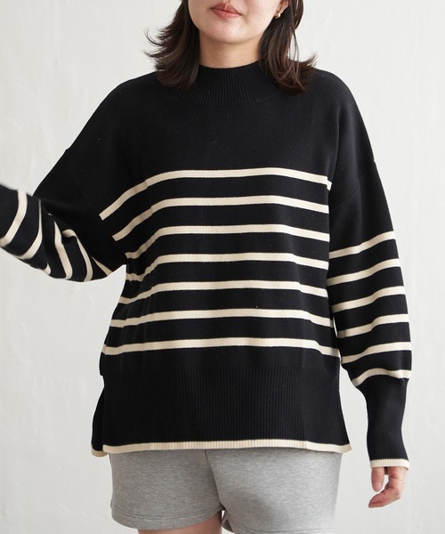 VENCE EXCHANGE ニット セーター サイドスリットニットプルオーバー