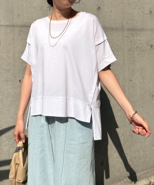 「Jena espace merveilleux」 半袖Tシャツ FREE オフホワイト レディース_画像5