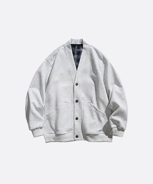 U：UME（ユーム） カーディガン V-neck Check Stitching Cardigan