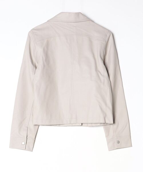 「Fashion Letter」 ライダースジャケット M グレイッシュベージュ レディース_画像2