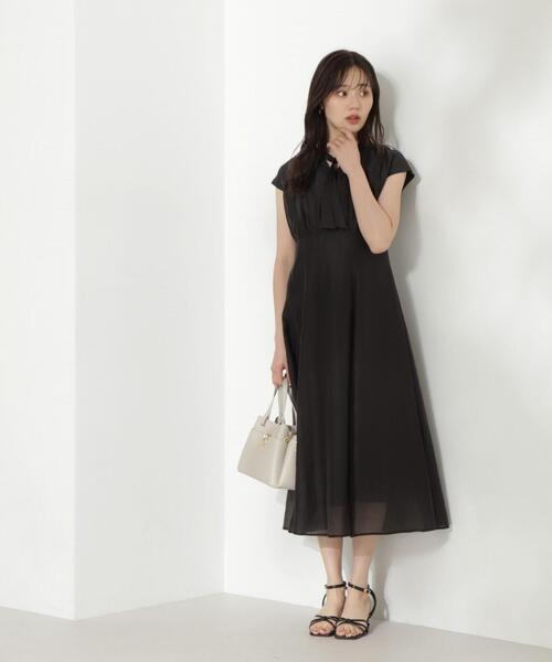 「PROPORTION BODY DRESSING」 半袖ワンピース SMALL オフホワイト レディース_画像4