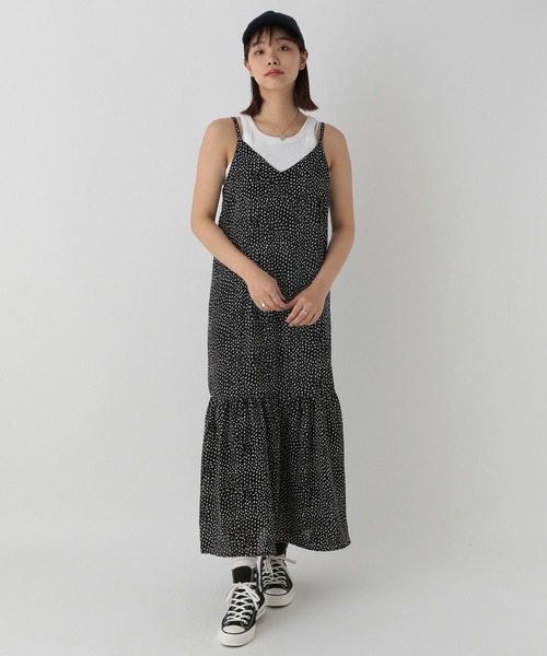 「saloon」 キャミソールワンピース FREE ブラック レディース_画像6