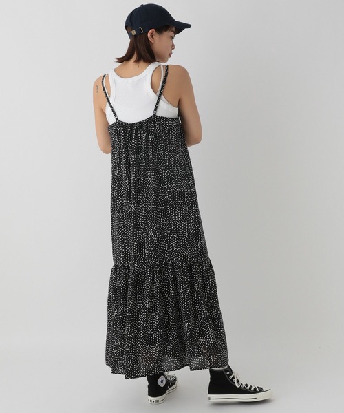 「saloon」 キャミソールワンピース FREE ブラック レディース_画像7