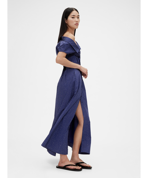 「GapStudio」 シャツワンピース 2 ネイビー レディース_画像4