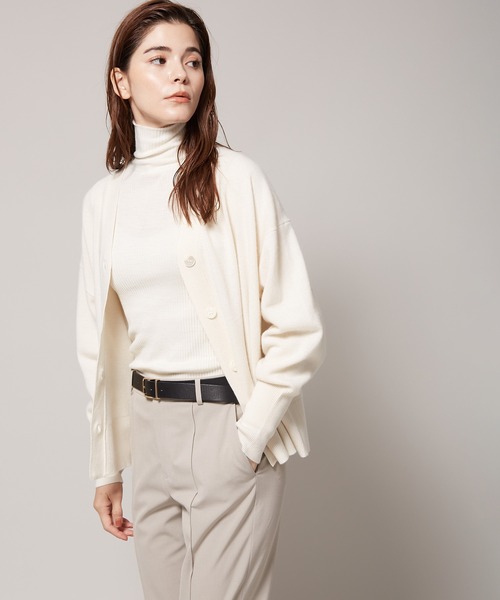 「ROPE'」 ニットカーディガン 38 ホワイト レディース_画像2