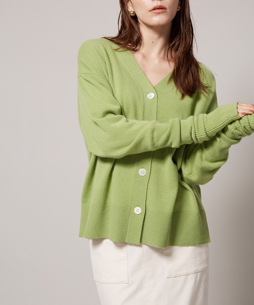 「ROPE'」 ニットカーディガン 38 ホワイト レディース_画像4