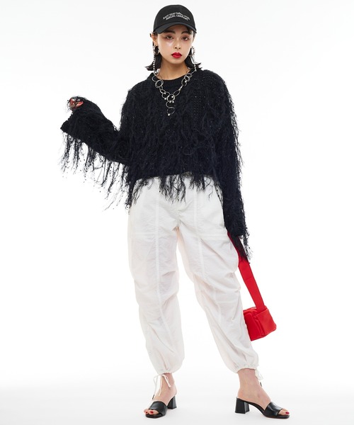 「Narcissus」 長袖ニット FREE ホワイト レディース_画像9