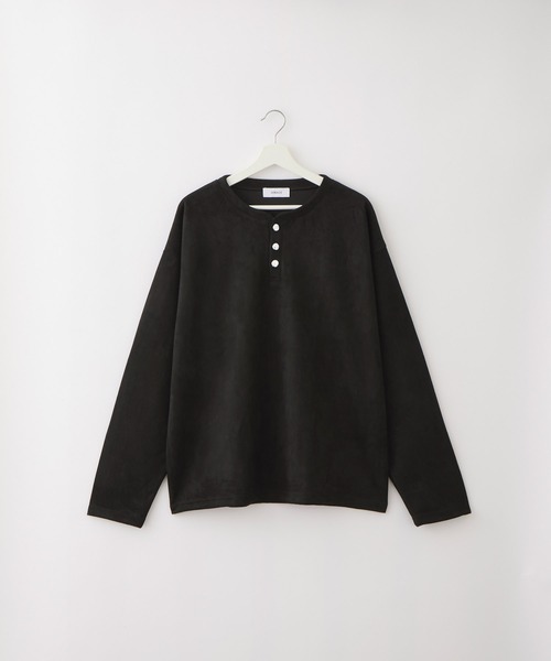 SERACE ヘンリーネック tシャツ 「SERACE」Suede like loose henry