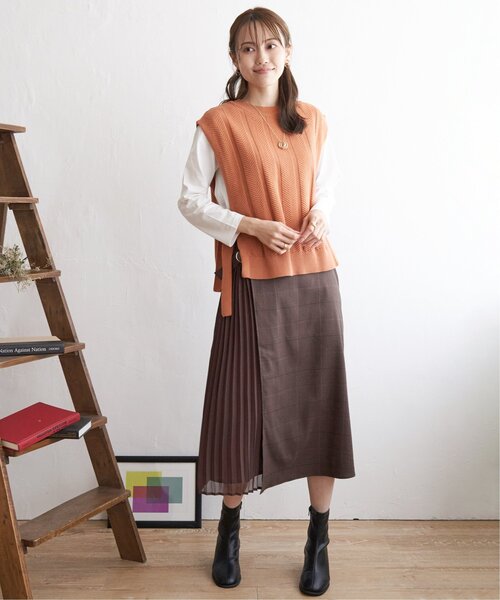 「IKKA LOUNGE」 スカート M ダークグレー レディース_画像3