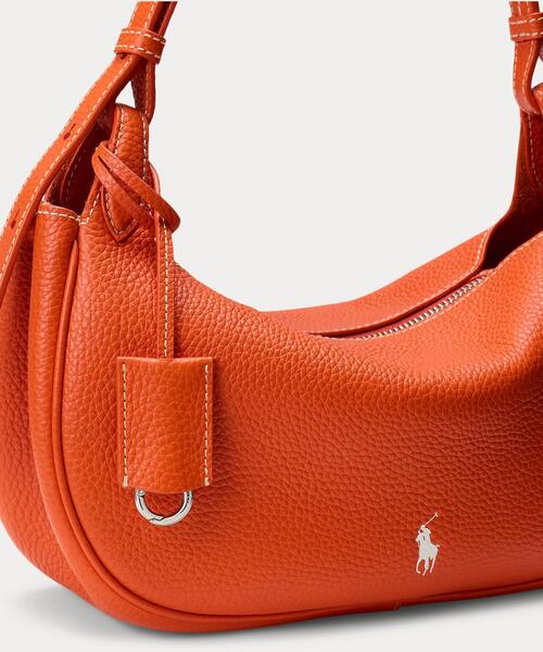PoloRalph Lauren／レザーショルダーバッグ Polo ID ミディアム レザー ショルダー バッグ （ショルダーバッグ