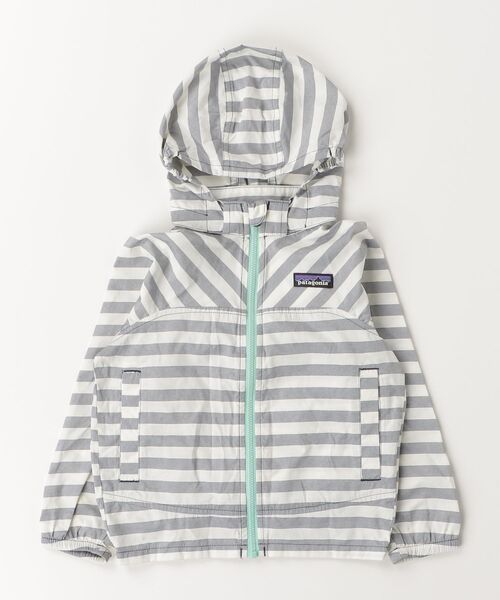 patagonia（パタゴニア） 「KIDS」ボーダー柄ブルゾン 3T グレー