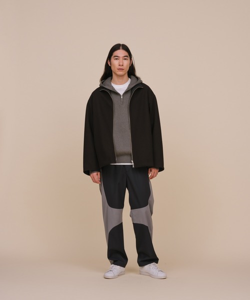 「ADAM ET ROPE'」 長袖ニット M ベージュ メンズ_画像6
