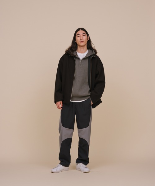 「ADAM ET ROPE'」 長袖ニット M ベージュ メンズ_画像7