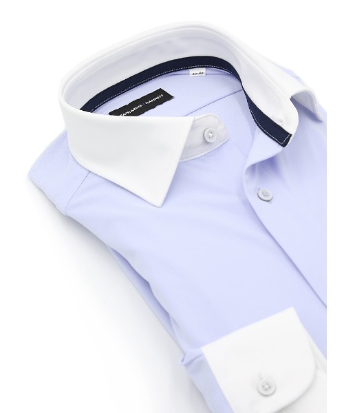 「KATHARINE E HAMNETT」 長袖シャツ L84 サックスブルー メンズ_画像4