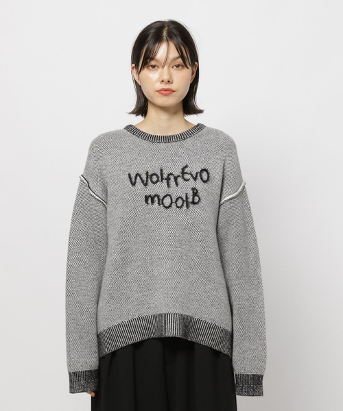 「niko and...」 長袖ニット LARGE チャコール レディース_画像5