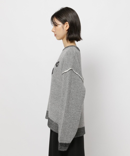「niko and...」 長袖ニット LARGE チャコール レディース_画像6
