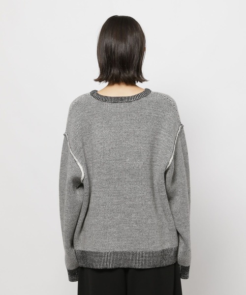 「niko and...」 長袖ニット LARGE チャコール レディース_画像7