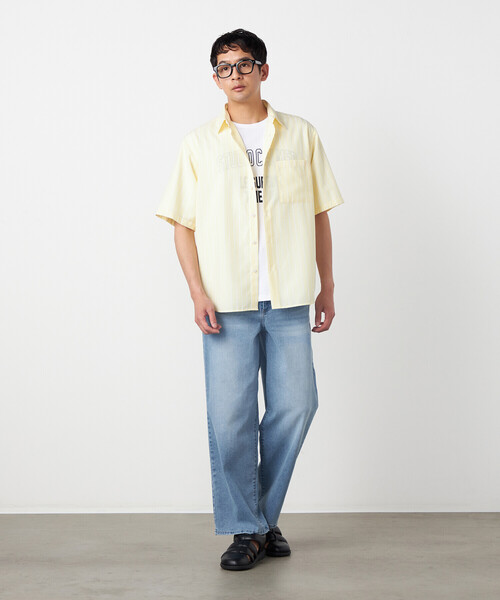 COMME CA ISM（コムサイズム） ワイドパンツ ジーンズ 8.5oz デニム 