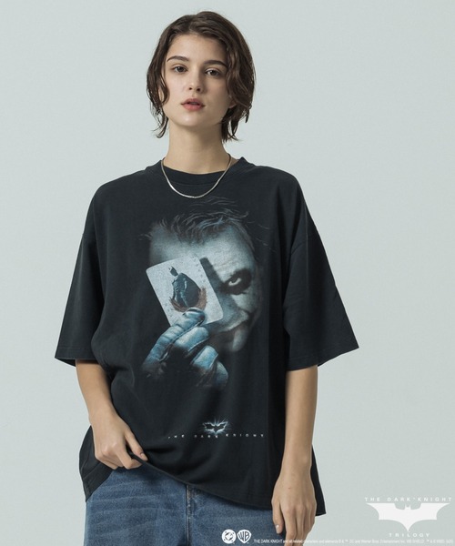SLICK JOKERプリントTシャツ フェード加工 黒 未使用タグ付 サイズ3 SLICK（スリック） tシャツ 「SLICK/スリック」SLICK / THE JOKER