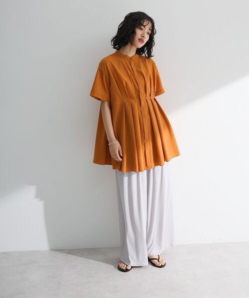「Green Parks」 「chocol raffine robe」イージーパンツ FREE オレンジ レディース_画像9