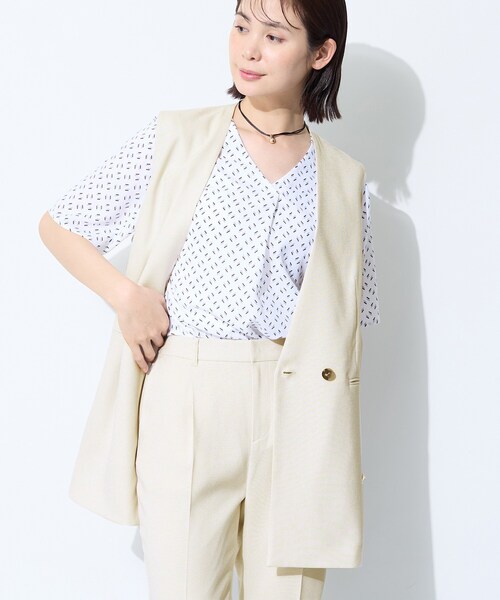 INDIVI（インディヴィ） ベスト ジレ 「SETUP可能／快適／シワになり