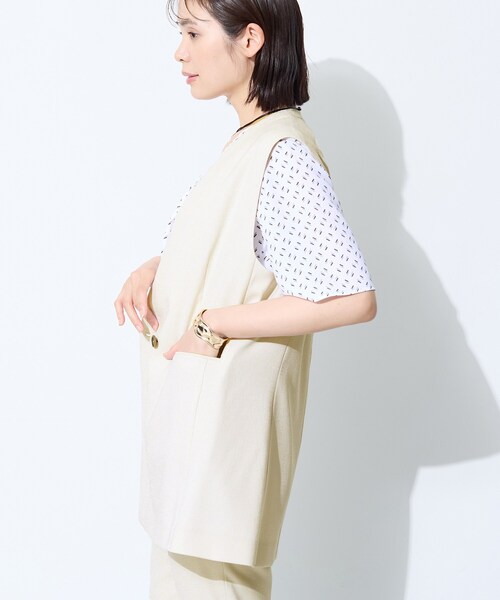 INDIVI（インディヴィ） ベスト ジレ 「SETUP可能／快適／シワになり