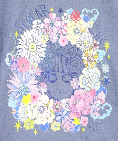 ScoLar（スカラー） tシャツ 半袖 162637：花に埋もれたスカラーちゃん