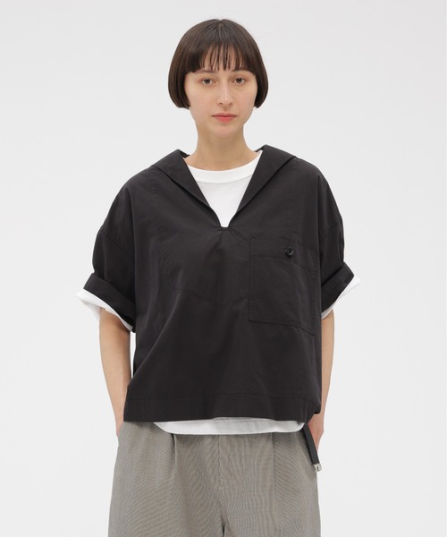 ブラウス シャツ SANDED COTTON LINEN レディースの画像