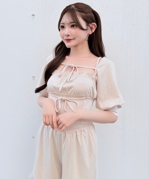 NOMAE（ノーマエ） tシャツ 「セットアップ対応」スエットベアキャミ