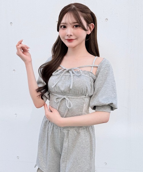 NOMAE（ノーマエ） tシャツ 「セットアップ対応」スエットベアキャミ