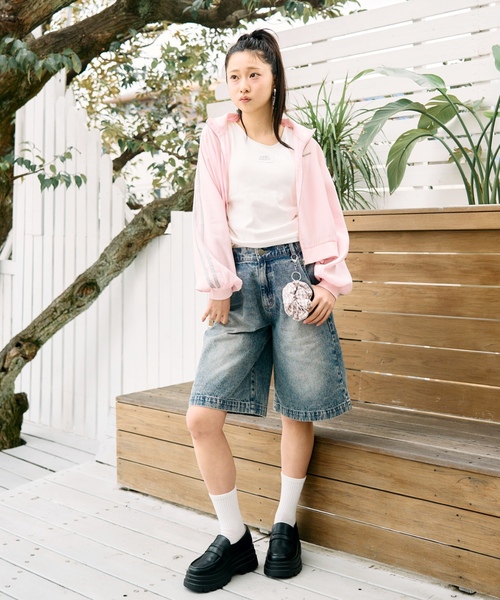 LOVETOXIC ハーフパンツ パンツ 短パン 「LTXC」ハーフデニムパンツ