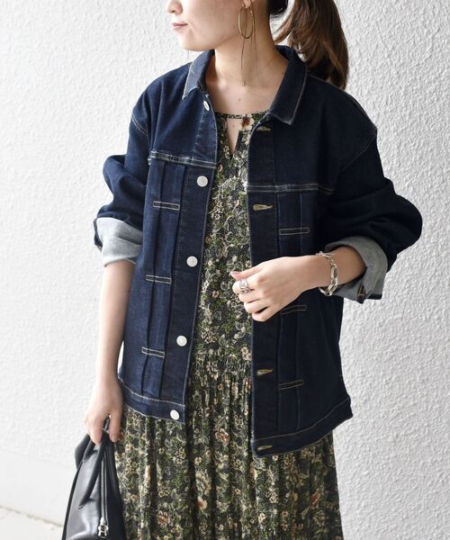 SHIPS（シップス） デニムジャケット MEDIUM ネイビー レディース 