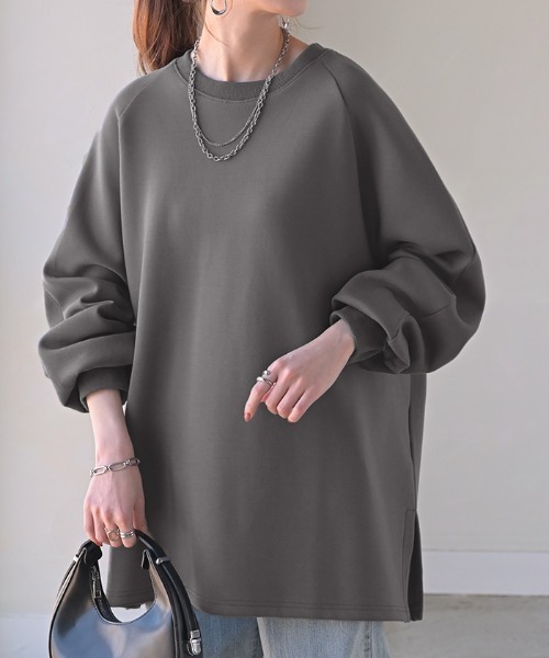 「HUG.U」 長袖カットソー FREE レモンイエロー レディース_画像5