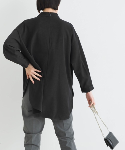 「PICCIN PERLA」 7分袖ブラウス M ブラック レディース_画像3
