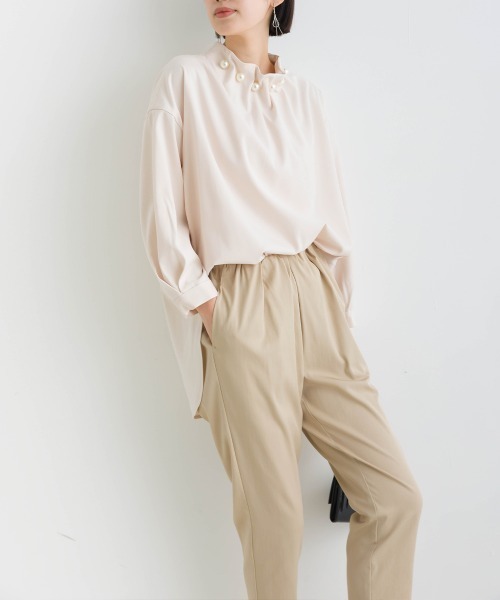 「PICCIN PERLA」 7分袖ブラウス M ブラック レディース_画像7