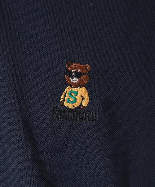 THE SHOP TK ポロシャツ 半袖 クマ刺繍 半袖ポロシャツ 洗濯機OK