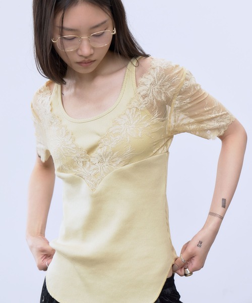 ［新品未使用］machatt アイレットリブトップス THINGS THAT MATTER（シングス ザット マター） tシャツ 半袖