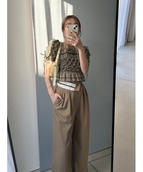 「SNIDEL」 パンツ 0 ベージュ レディース_画像2