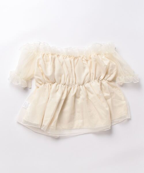 「LUGG NAGG」 半袖ブラウス M ベージュ レディース_画像2