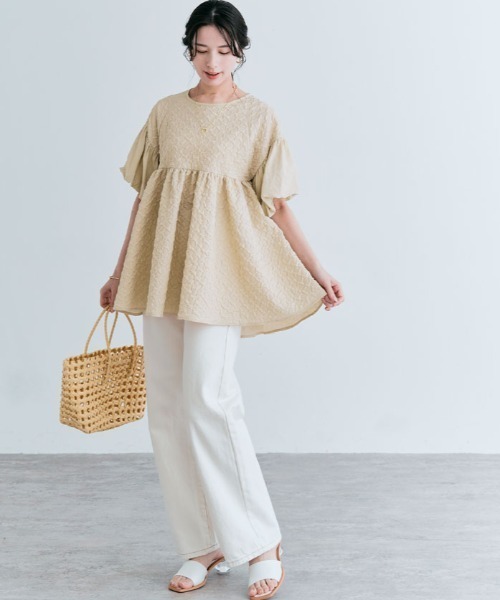 「kirakiraShop」 「maviru」半袖ブラウス L ブラック レディース_画像5