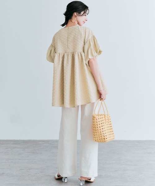 「kirakiraShop」 「maviru」半袖ブラウス L ブラック レディース_画像7