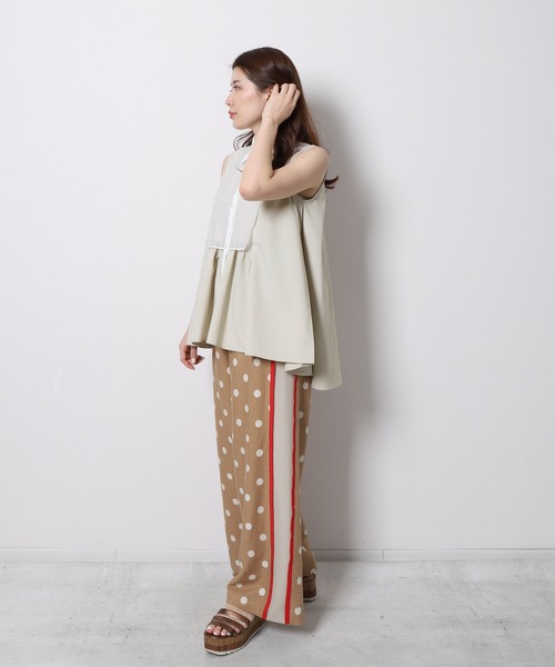 「Re.Verofonna」 イージーパンツ MEDIUM ネイビー レディース_画像7