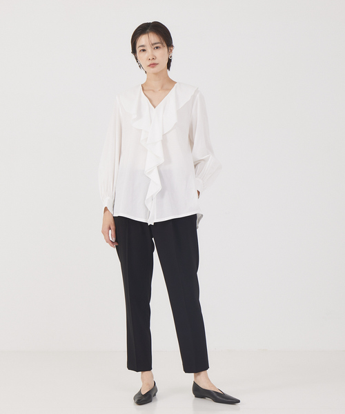 「qualite」 長袖ブラウス フリー サックスブルー レディース_画像5