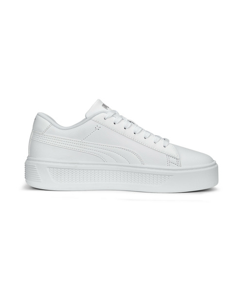 「PUMA」 ローカットスニーカー 22.5cm ホワイト×シルバー レディース_画像6