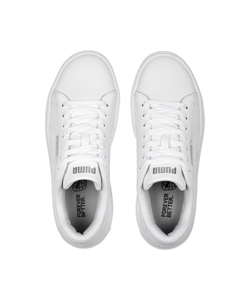 「PUMA」 ローカットスニーカー 22.5cm ホワイト×シルバー レディース_画像7