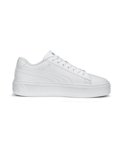 「PUMA」 ローカットスニーカー 22.5cm ホワイト×シルバー レディース_画像9