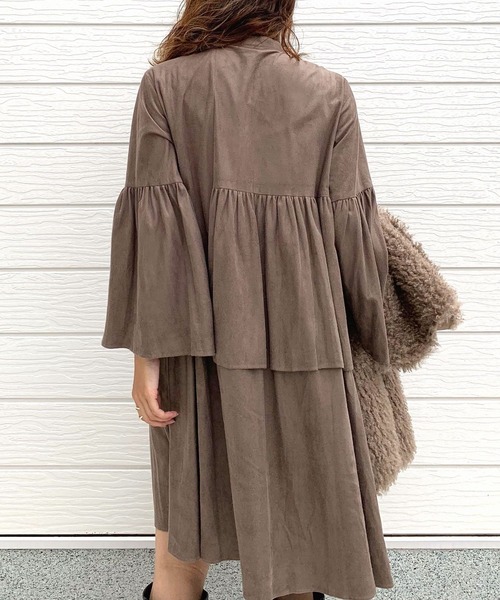 「Q」 長袖ワンピース MEDIUM ダークブラウン レディース_画像8