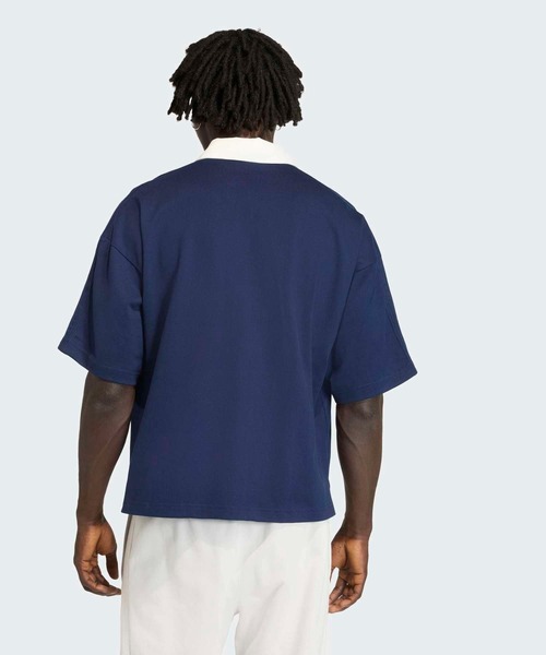 アディダスオリジナルス ゲームシャツ ポロシャツ ネイビー トレフォイル 正規品 adidas（アディダス） ポロシャツ 半袖 プレミアム エッセンシャルズ